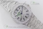 Nautilus Jumbo 5711 SS TWF Full Paved Diamonds Dial Case and Bracelet A324 - Image 3