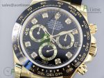 Daytona 116518 EWF 1:1 Best Edition Black Dial Diamonds Markers on Black Leather Strap(Free XS Strap) - Image 2