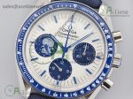 Speedmaster SS Blue Snoopy OSF 1:1 Best Edition White Dial on Blue Leather Strap Manual Winding Chrono Movement - Image 2