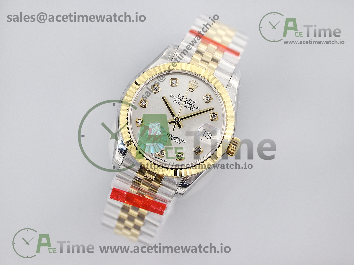 5 DateJust 31 Ladies 278273 TWF Gold Wrapped 904L Steel White Dial Diamonds Markers on Jubilee Bracelet - Image 1