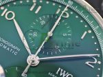 Portugieser Chronograph IW371615 ZF Best Edition Green Dial on Black Leather Strap A7750 (Slim Movement) - Image 3
