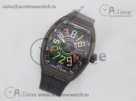 Vanguard V45 DLC ABF 1:1 Best Edition Black Textured Dial on Black Rubber Strap MIYOTA 9015