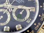 Daytona 116518 EWF 1:1 Best Edition Black Dial Diamonds Markers on Black Leather Strap(Free XS Strap) - Image 4