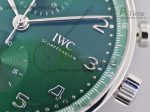 Portugieser Chronograph IW371615 ZF Best Edition Green Dial on Black Leather Strap A7750 (Slim Movement) - Image 4