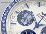 Speedmaster SS Blue Snoopy OSF 1:1 Best Edition White Dial on Blue Leather Strap Manual Winding Chrono Movement - Image 6