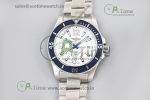 Superocean Automatic 44 TF 1:1 Best Edition White Dial Blue Bezel on SS Bracelet A2824