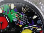 Daytona DIW Carbon JHF Best Edition Black Colorful Dial on Black Leather Strap A4130 - Image 4