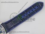 Planet Ocean 42mm SS OMF 1:1 Best Edition Blue Liquidmetal Bezel Blue Dial on Blue Leather Strap A8900 (Black Balance Wheel) - Image 10