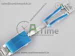 Aquaracer Calibre 5 Blue SS 1:1 Best Edition Textured Dial Ceramic Bezel on SS Bracelet Swiss SW200 - Image 12