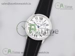 Ronde Solo de Cartier 42mm ZF 1:1 Best Edition White Dial on Black Leather Strap MIYOTA 9015