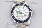 Superocean Automatic 44 TF 1:1 Best Edition White Dial Blue Bezel on SS Bracelet A2824 - Image 2
