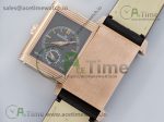 Reverso Tribute 49x29mm Two Face MGF 18K Gold Best Edition 1:1 Brown Leather Strap 854A/2 movement - Image 18