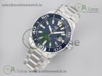 Aquaracer Calibre 5 Blue SS 1:1 Best Edition Textured Dial Ceramic Bezel on SS Bracelet Swiss SW200