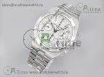 Overseas Ultra-Thin 5500V V8F 42.5MM Best Edition White Dial on SS Bracelet A5200 AAA Replica