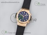 Big Bang 44mm V6F Black Dial Rose Gold Bezel on Black Rubber Strap HUB4104 A7750