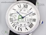 Ronde Solo de Cartier 42mm ZF 1:1 Best Edition White Dial on Black Leather Strap MIYOTA 9015 - Image 2