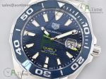 Aquaracer Calibre 5 Blue SS 1:1 Best Edition Textured Dial Ceramic Bezel on SS Bracelet Swiss SW200 - Image 2