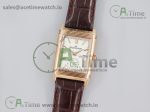 Reverso Tribute 49x29mm Two Face MGF 18K Gold Best Edition 1:1 Brown Leather Strap 854A/2 movement