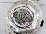Big Bang Sang Bleu II Chrono SS HRF Best Edition White Dial on Black Gummy Strap A7750 - Image 2