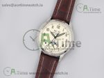 Grand Complications 5320G Perpetual Calendar SS GRF 1:1 Best Edition White Dial on Brown Leather Strap A324