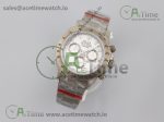 Daytona Project PVD White Dial on PVD Bracelet A7750