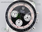 Daytona Newman Sandblasted SS Black/White Dial on SS Bracelet A7750 - Image 2