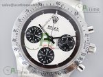 Daytona Newman Sandblasted SS Black/White Dial on SS Bracelet A7750 - Image 2
