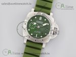 PAM1055 Luminor Submersible 42mm Verde Militare VSF 1:1 Best Edition on Green Rubber Strap P.900 Clone