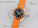 Planet Ocean Professional Orange Bezel 45mm 1:1 OMF Best Edition on Rubber Strap A8500 (Black Balance Wheel)