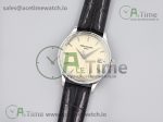 Calatrava 5227 SS 3KF 1:1 Best Edition Off-White Dial Black Leather Strap A324 Super Clone V2