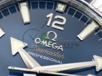 Planet Ocean 42mm SS OMF 1:1 Best Edition Blue Liquidmetal Bezel Blue Dial on Blue Leather Strap A8900 (Black Balance Wheel) - Image 3