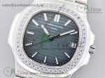 Nautilus 5711/1A 3KF 1:1 Best Edition Blue Dial Diamonds Bezel on SS Bracelet 324CS (Free box) - Image 2