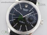Cellini 50519 SS EWF 1:1 Best Edition Black Dial on Black Leather Strap SA3165 - Image 2