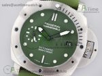 PAM1055 Luminor Submersible 42mm Verde Militare VSF 1:1 Best Edition on Green Rubber Strap P.900 Clone - Image 2