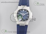 Nautilus 5726 Complicated SS GRF 1:1 Best Edition Blue Textured Dial on Blue Rubber Strap A324