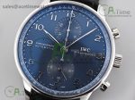 Portuguese Chrono IW371491 ZF 1:1 Best Edition Blue Dial on Black Leather Strap A7750 (Same Thickness as Genuine) - Image 2