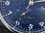 Portugieser Chronograph Edition “150 Years” IW371601 ZF 1:1 Best Edition Blue Dial on Black Leather Strap A7750 (Slim Movement) - Image 4