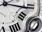 Ballon Bleu 36mm SS v6F 1:1 Best Edition White Textured Dial on Black Leather Strap SEIKO NH05A - Image 4