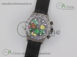 Daytona DIW Carbon JHF Best Edition Black Colorful Dial on Black Leather Strap A4130