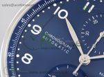 Portugieser Chronograph Edition “150 Years” IW371601 ZF 1:1 Best Edition Blue Dial on Black Leather Strap A7750 (Slim Movement) - Image 5
