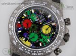 Daytona DIW Carbon JHF Best Edition Black Colorful Dial on Black Leather Strap A4130 - Image 3