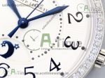 Rendez-Vous Night & Day SS Polished Bezel ZF 1:1 Best Edition White Textured Dial on Blue Leather Strap A898 - Image 4
