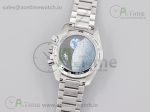 Speedmaster SS Blue Snoopy OMF 1:1 Best Edition White Dial on New SS Bracelet Manual Winding Chrono Movement - Image 16