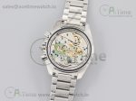Speedmaster SS Blue Snoopy OMF 1:1 Best Edition White Dial on New SS Bracelet Manual Winding Chrono Movement - Image 17