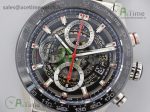 Calibre Heuer 01 Chrono 43mm SS XF 1:1 Best Edition Skeleton Dial Red Hand on SS Bracelet A1887 - Image 2