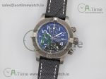 Avenger II Seawolf Chronograph PVD Titanium OXF Best Edition Black Dial on Black Nylon Strap A7750