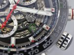 Calibre Heuer 01 Chrono 43mm SS XF 1:1 Best Edition Skeleton Dial Red Hand on SS Bracelet A1887 - Image 4