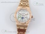 Royal Oak 41mm Complicated 26574 RG APSF1:1 Best Edition Silver Dial on RG Bracelet A5134