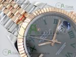 DateJust 41 126331 TWF 1:1 Best Edition 904L Steel Gray Dial Green Roman Marker on SS/RG Jubilee Bracelet SA3235 - Image 4