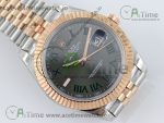 DateJust 41 126331 TWF 1:1 Best Edition 904L Steel Gray Dial Green Roman Marker on SS/RG Jubilee Bracelet SA3235 - Image 5